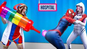 نبرد مرد عنکبوتی و اسپایدرمن-مرد عنکبوتی نبرد جدید در پارک spiderman-مرد عنکبوتی