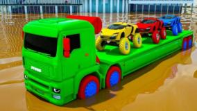 کارتون ماشین بازی جدید ماشین ها و عروسک تپل | انیمیشن ماشین بازی رنگی
