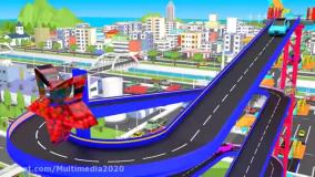 کارتون ماشین بازی جدید ماشین ها و پارکینگ طبقاتی | انیمیشن ماشین بازی رنگی