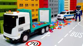 کارتون ماشین بازی جدید ماشین های رنگی در شهر | انیمیشن ماشین بازی رنگی