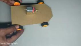 آموزش ساخت کاردستی ماشین کنترلی ملخی با کارتن و آرمیچر DC