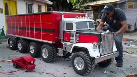 آموزش ساخت کامیون کنترلی بزرگ | ماشین کنترلی بزرگ تریلی 18 چرخ بزرگ