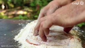 آشپزی در جنگل - مرغ سوخاری و سیب زمینی
