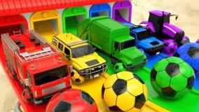 ماشین بازی | کارتون پسرانه ماشین رنگی لودر و کامیون و بلدوزر