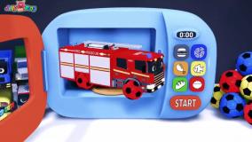 کارتون ماشین آتش نشانی آشغالی کامیون اتوبوس مدرسه آمبولانس