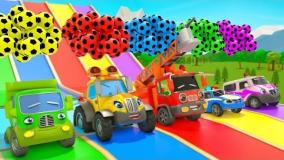 کارتون ماشین بازی اسباب بازی | لودر های رنگی | کارتون پسرانه
