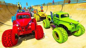 کارتون ماشین بازی کودکانه-ماشین اسباب بازی لودر جاده سازی-ماشین بازی جدید