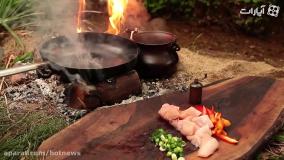 آشپزی در جنگل - مرغ آلفردو
