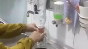 ابتکار ظرفش شستن در بی آبی