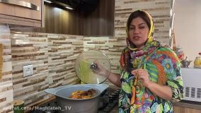 آموزش آشپزی : مرغ شکم پر بدون فر خوشمزه و ساده در قابلمه
