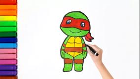 آموزش نقاشی کاراکتر لاک پشت های نینجا برای بچه‌ها به زبان ساده