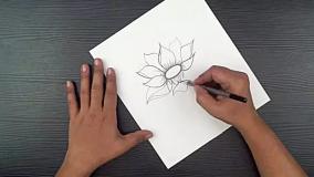 ایده نقاشی گل نیلوفر آبی قدم به قدم | الهام برای کوچولوهای هنرمند