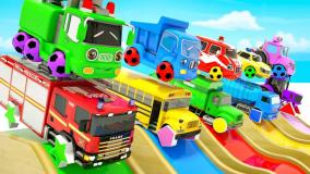 کارتون جدید ماشین بازی طولانی : ترانه های شاد کودکانه ماشین بازی!