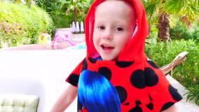 ماجراهای ناستیا و بابایی - قسمت 153 - بازی ناستیا و بابایی در سرسره آبی