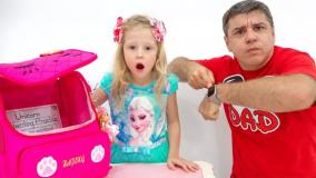 برنامه کودک ناستیا و بابایی ~ آهنگ استیسی و پدر برای مدرسه رفتن ~ ترانه کودکانه