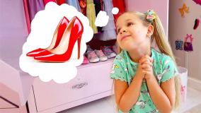 برنامه کودک دیانا و روما - دیانا کفش های مامان را می پوشد - دیانا شو جدید