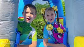 برنامه کودک - دیانا و روما - دیانا روما - دیانا شو - چالش آب بازی دیانا و مامان