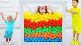 چالش مکعب دیانا و روما با کودک الیور | دیانا شو | برنامه کودک دیانا