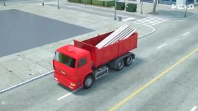 کارتون ماشین سنگین ساخت پارکینگ - کامیون و میکسر سیمان - ماشین بازی کودکانه