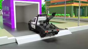 کارتون ماشین ها ،  یادگیری اشکال هندسی با ماشین پلیس