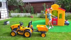 ماشینی بازی جدید کارتون ماشین سنگین : ماشین تراکتور جرثقیل : کامیون اسباب بازی