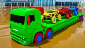کارتون ماشین سنگین : ماشین بازی کودکانه : حمل بار ماشین