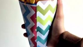 قیف سیب زمینی بلژیکی - قیف کاغذی سوخاری - جعبه سیب زمینی قیفی