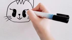 نقاشی گربه آسان