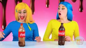 چالش غذا خوری جدید ؛؛ چالش غذایی مولتی دو ؛؛ چالش غذای واقعی درمقابل غذای شکلاتی