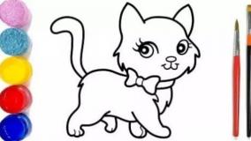 آموزش نقاشی گربه کودکانه