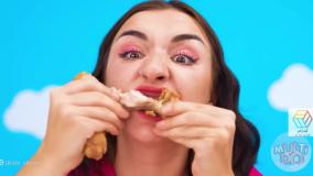 چالش غذایی - چالش خوراکی - چالش غذا مرغ kfc-چالش خنده دار- بانوان سرگرمی تفریحی