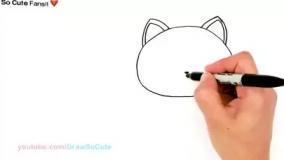 آموزش گام به گام نقاشی گربه