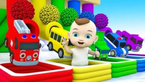 آهنگ کودکانه ماشین بازی: داستان استخر توپ و ماشین ها!
