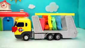 کارتون ماشین بازی و اتوبوس های کوچولو : استخر توپ رنگی رنگی!