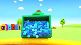 برنامه کودک ماشین بازی | کارتون کامیون کوچولو استخر توپ رنگی