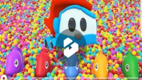 انیمیشن ماشین بازی و کامیون کوچولو : استخر توپ رنگین‌کمانی!