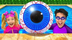 برنامه کودک ساشا ومکس | سرسره بازی | بانوان سرگرمی کودک