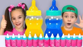 برنامه کودک کارتون کودک :: نوشیدنی پستونکی سرگرمی کودک. برنامه کودک ساشا و مکس