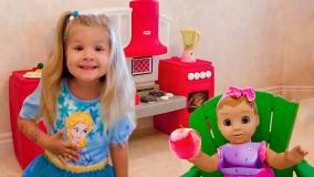 روما و دیانا جدید | روال صبح دیانا و عروسک مورد علاقه اش