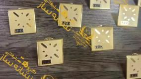 بج سینه برنجی آبکاری طلا تک رنگ | ساخت و سفارش در نشانه ساز