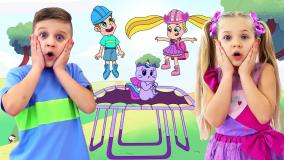 دیانا و روما - برنامه کودک ، دیانا - دیانا روما ، چالش بستنی - کودک سرگرمی