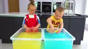 کارتون جدید چالش مسابقه gelli baff | دانش عمومی | گابی و الکس نشان می دهند