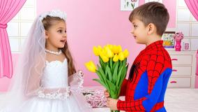 دیانا و روما-برنامه کودک دیانا-چالش سرسره بادی بازی -دیانا روما-دیانا شو-دیانا