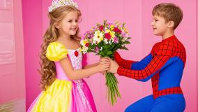دیانا و روما-برنامه کودک دیانا-چالش سرسره بادی بازی -دیانا روما-دیانا شو-دیانا