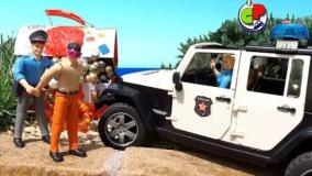 ماشین بازی کودکانه/اسباب بازی کودکانه/77/ماشین پلیس به دنبال ماشین سارقان بانک