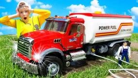 فیلم ماشین بازی کودکانه پسرانه جدید :: کلیپ ماشین سنگین حمل سوخت