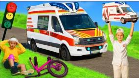 کارتون جدید ماشین بازی کودکانه _ بازی با ماشین آمبولانس