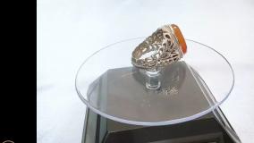 انگشتر دست ساز مردانه نقره عقیق یمنی