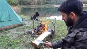 ۷ روز کمپینگ در یک دریاچه طوفانی