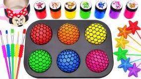 اسلایم بازی کودکانه - ساخت اسلایم رنگارنگ - اسلایم توپ رنگی - کودک سرگرمی اسلایم
